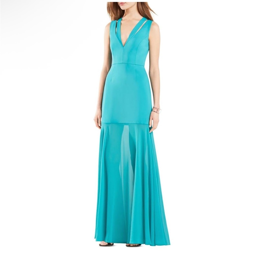 BCBG Elegant Turquoise Evening Gown